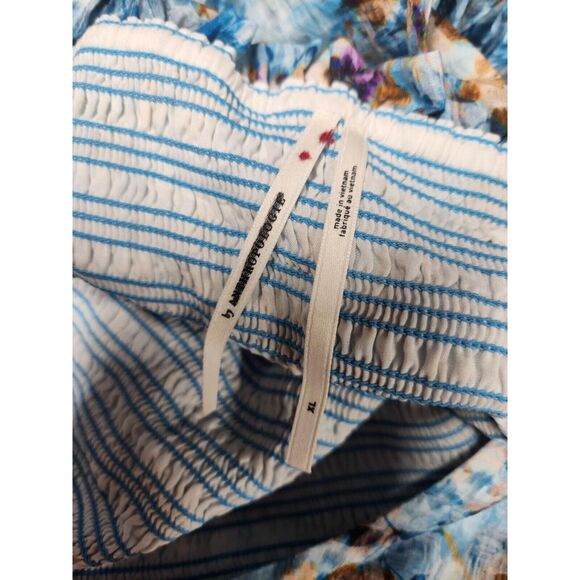 By Anthropologie Short-Sleeve Smocked Babydoll Midi Dress Size XL B32 - Picture 11 of 11